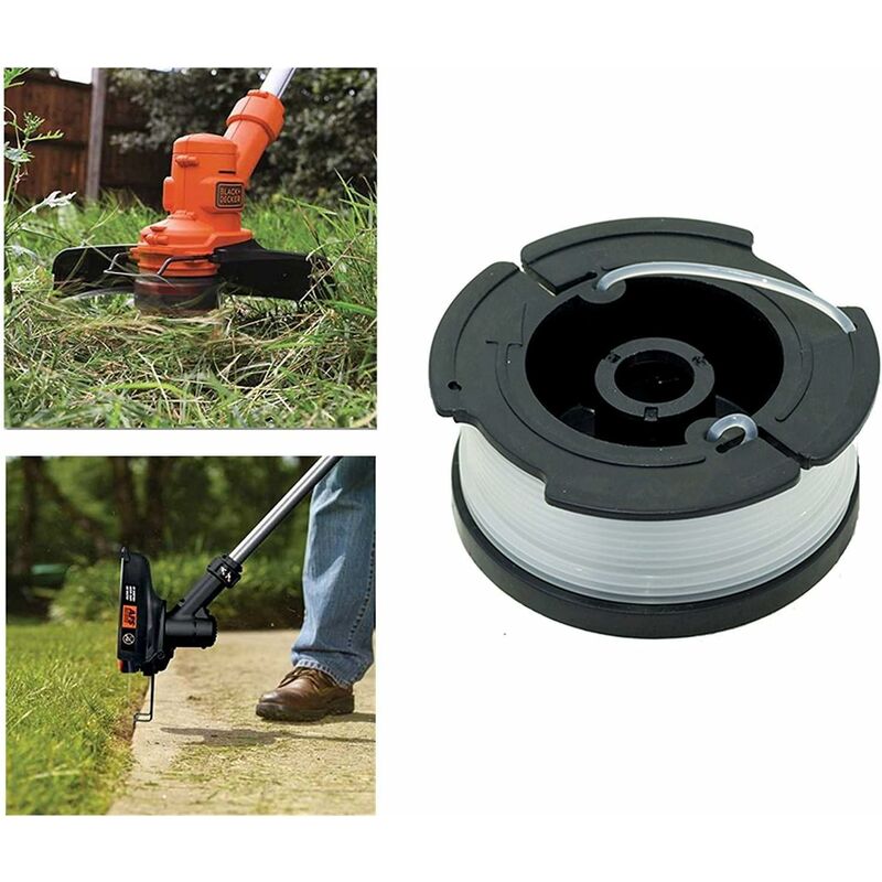 Black & Decker lawn mower spool, 6-pack, black