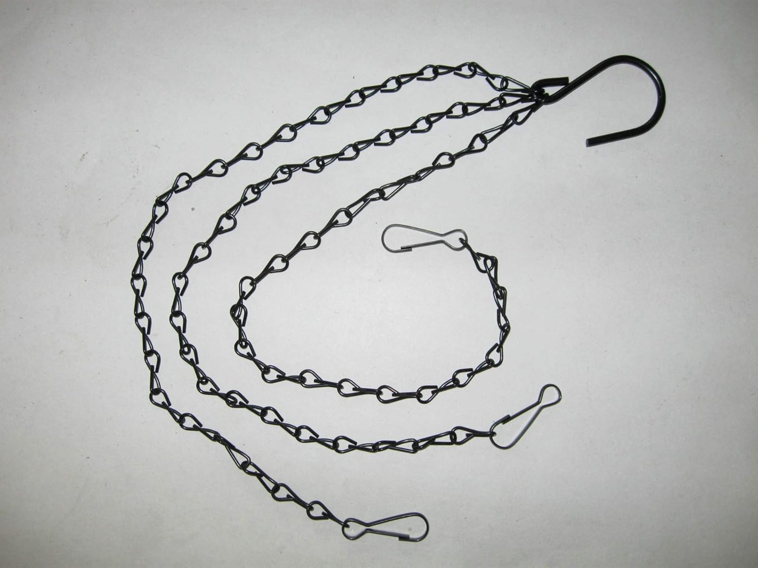 3-Pack Hanging Chain Set, Replacement Chain, Metal, Hanging Basket, Chains, Garden, Flower Pot, Plant Hanger with Clips and Hooks for Bird Feeders