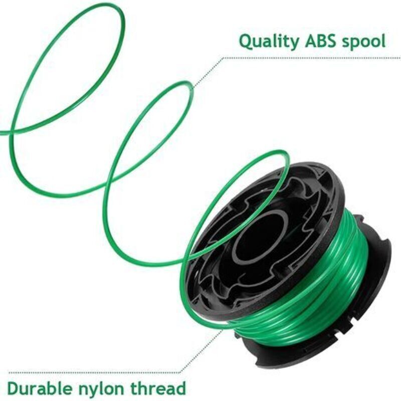 Pack of 6 spools of line for Black and Decker GL7033, GL8033, GL9035 grass trimmer, 6 m,