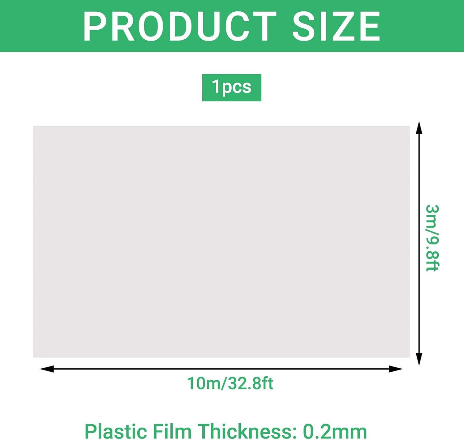 (Special Offer) 2x6m Polyethylene Greenhouse Film, Transparent, Extra Thick Garden Film for Foil Tunnels 10 m