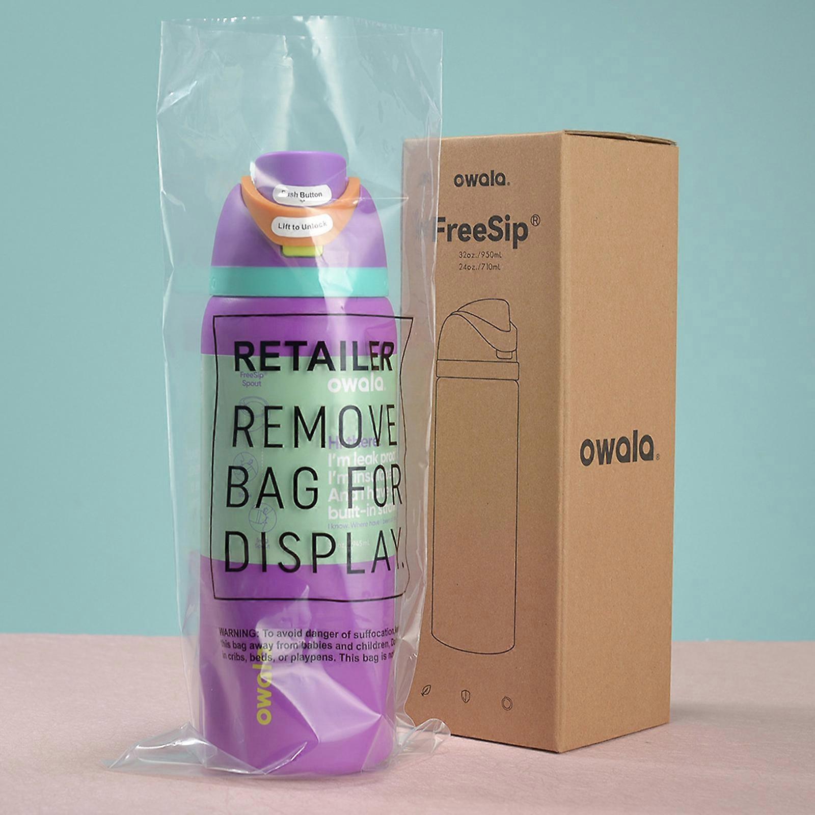 Large 710ml Off-White Thermos Bottle for Adventure black and white