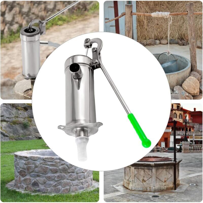 Stainless steel hand water pump - Hand pump - Manual water pump for groundwater up to 10 m depth