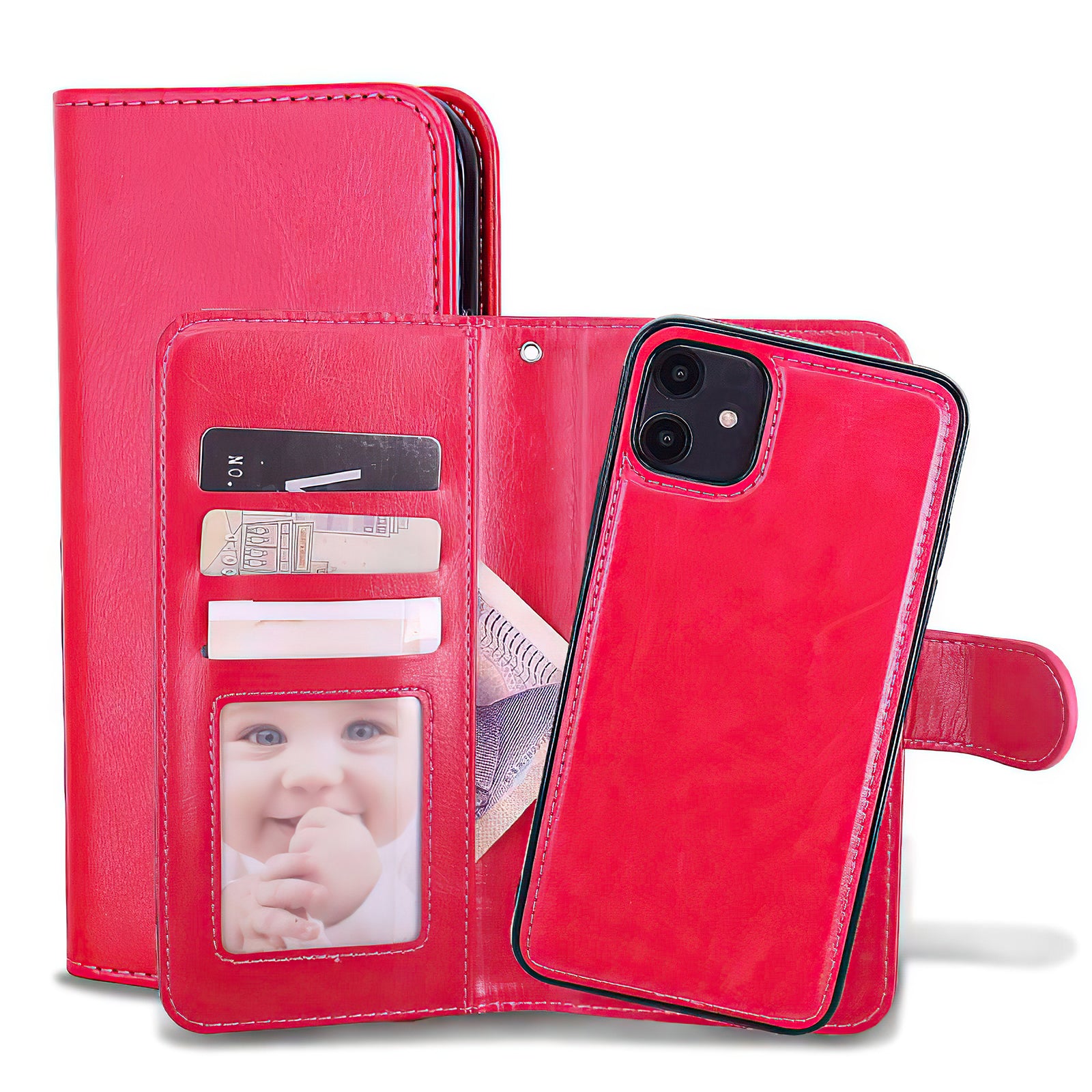 iPhone 12 - Leather Case / Protection Pink