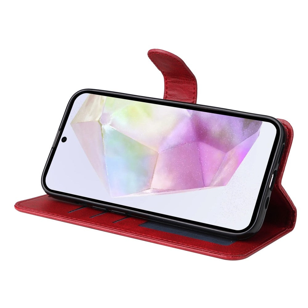 PU Leather Wallet Case Compatible with Samsung A56 5G - More Colors Available Red Red