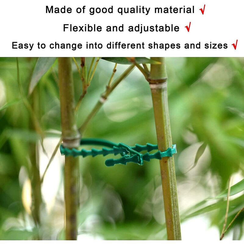 160 pcs Plant Ties Adjustable Garden Ties, Plant Ties and Supports, Helps Support Plants and Shrubs, Flexible Plastic Ties (3 Sizes)