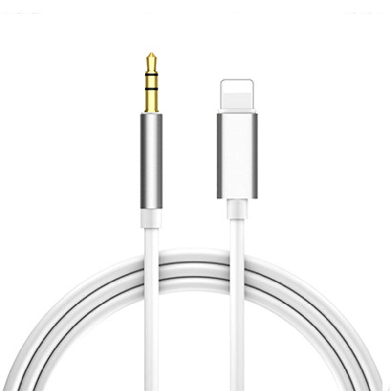 For iPhone Aux Cord Car Aux Cable Apple to 3.5mm Aux Cable - 1m Silver 1m