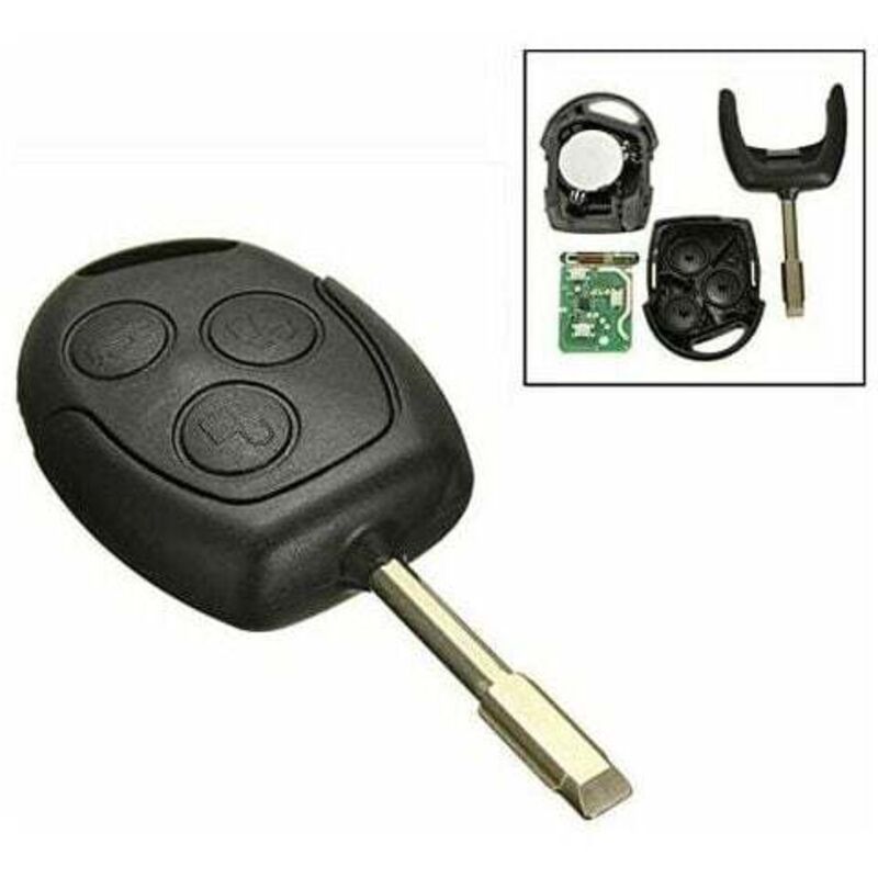 pc 3-button 433 MHz FOB remote key for Ford/Mondeo/Fiesta/Focus/Ka Transit