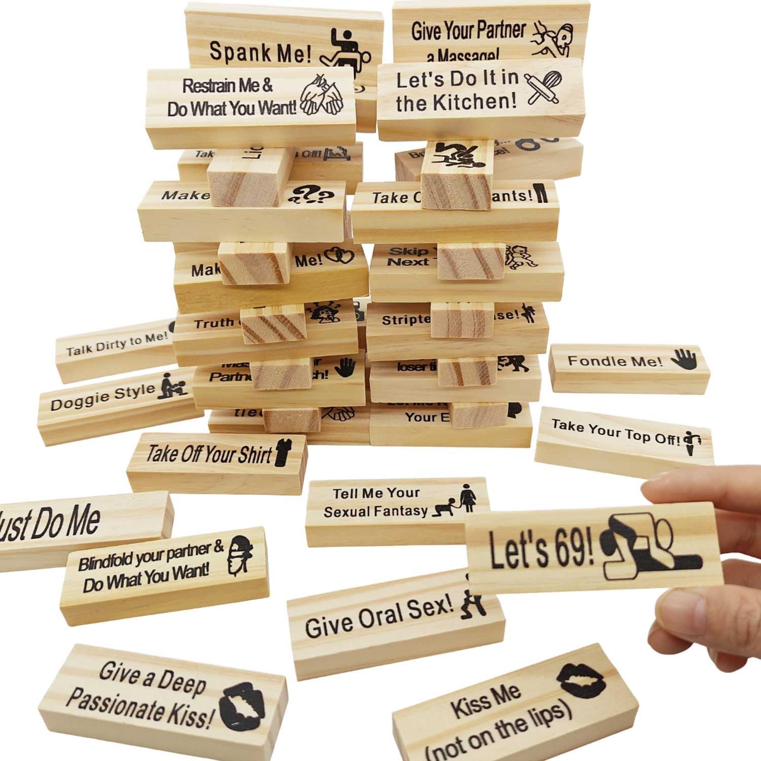 Block Tower Jenga Game Couple Dating Block Tower Jenga Game