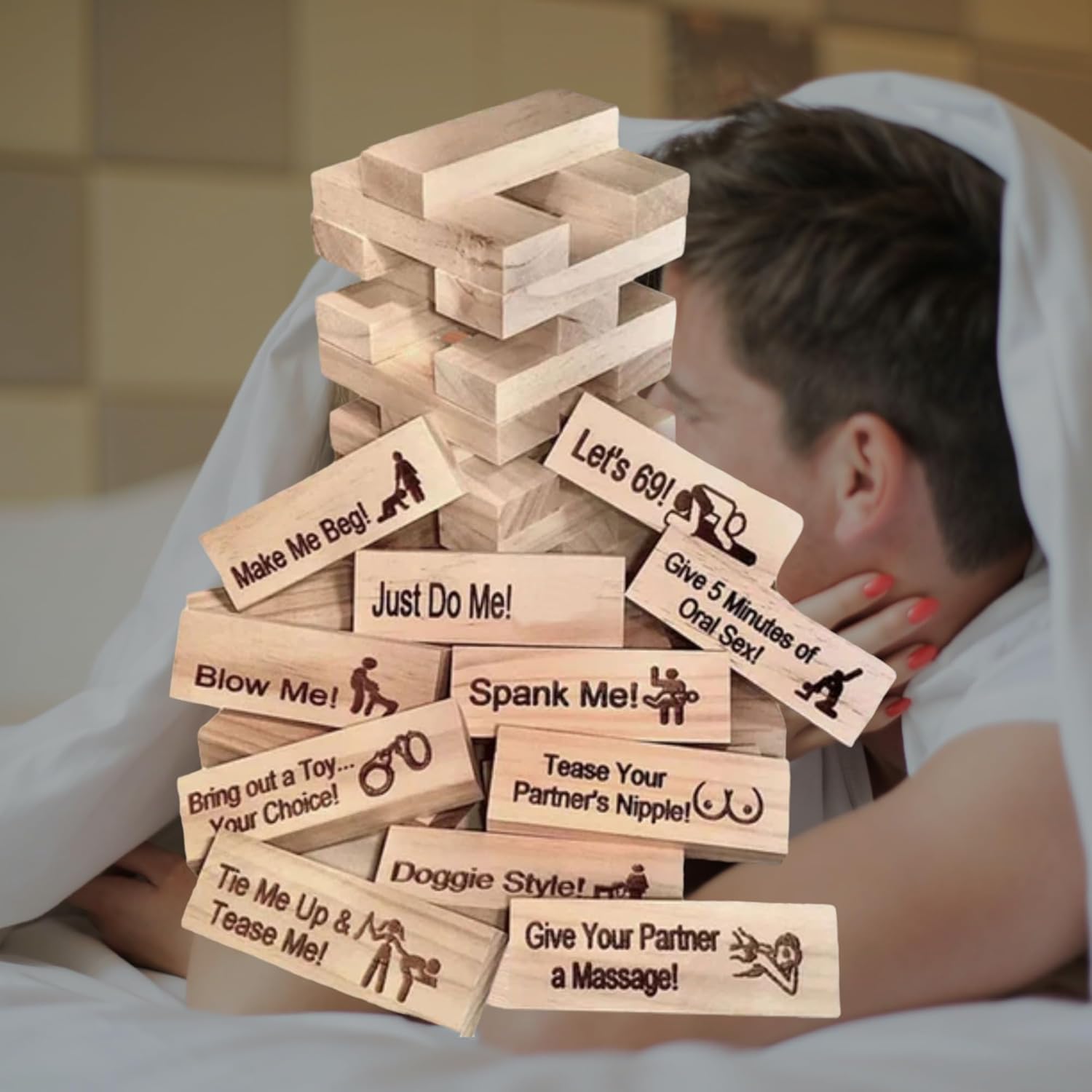 Block Tower Jenga Game Couple Dating Block Tower Jenga Game