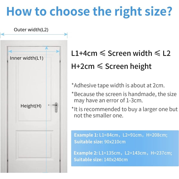 MYCARBON Mosquito Net Door Magnetic Fly Screen Anti-mosquito Net Door (White) 80X200CM