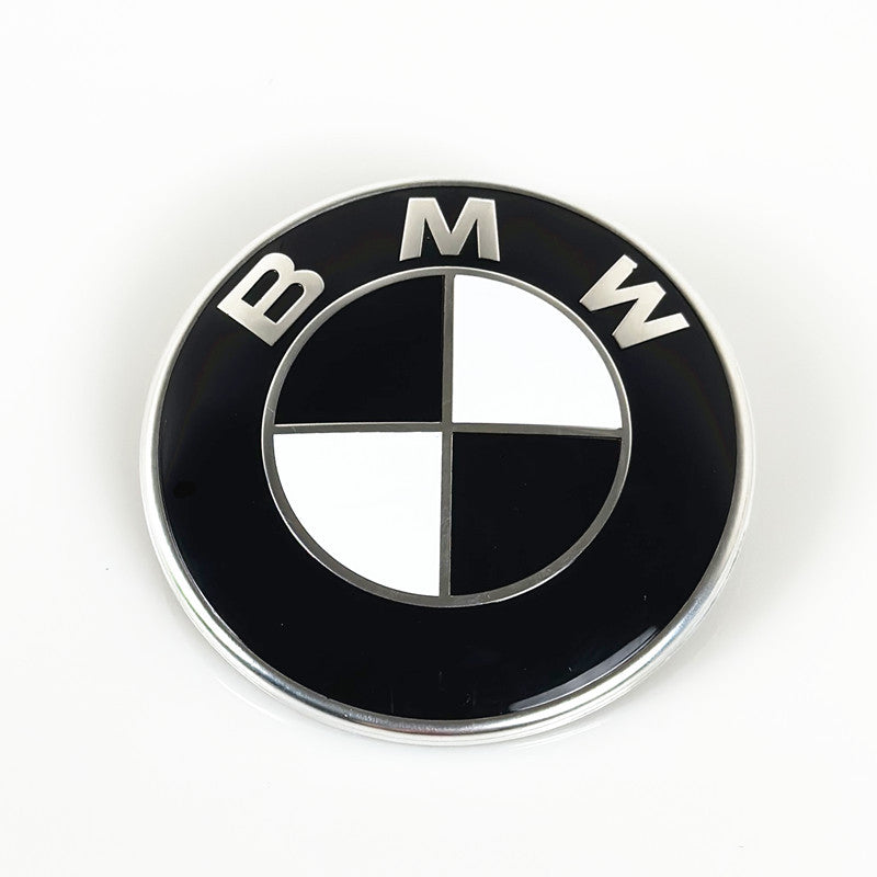 BM-W Emblem Hood Logo for Black and white Black and white Black and white 82MM hood