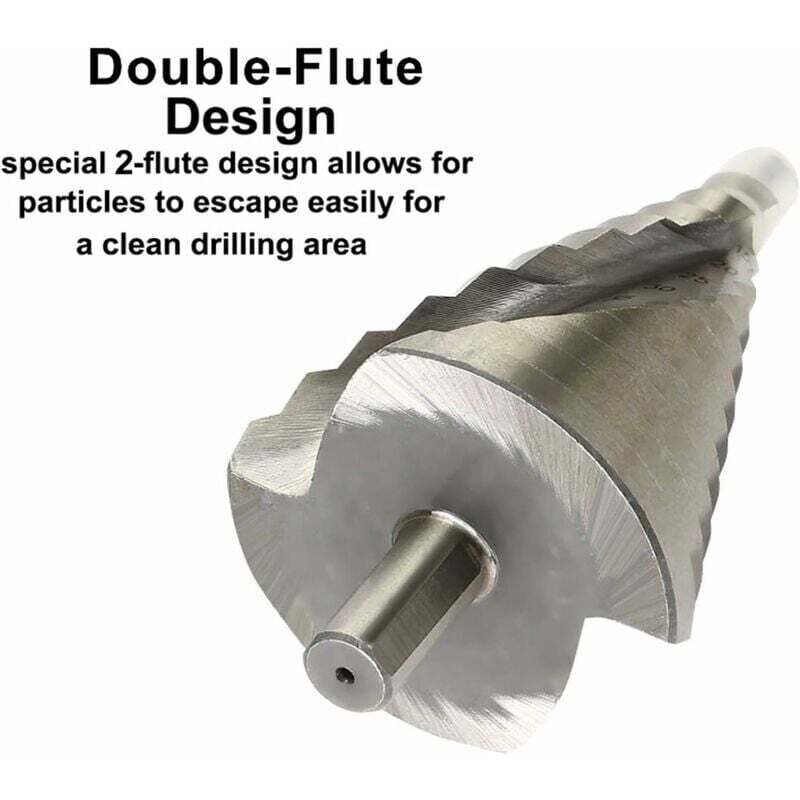 HSS Step Drill Ø 6-60mm - Spiral Large Cone Drill for Metal, Wood, Plastic