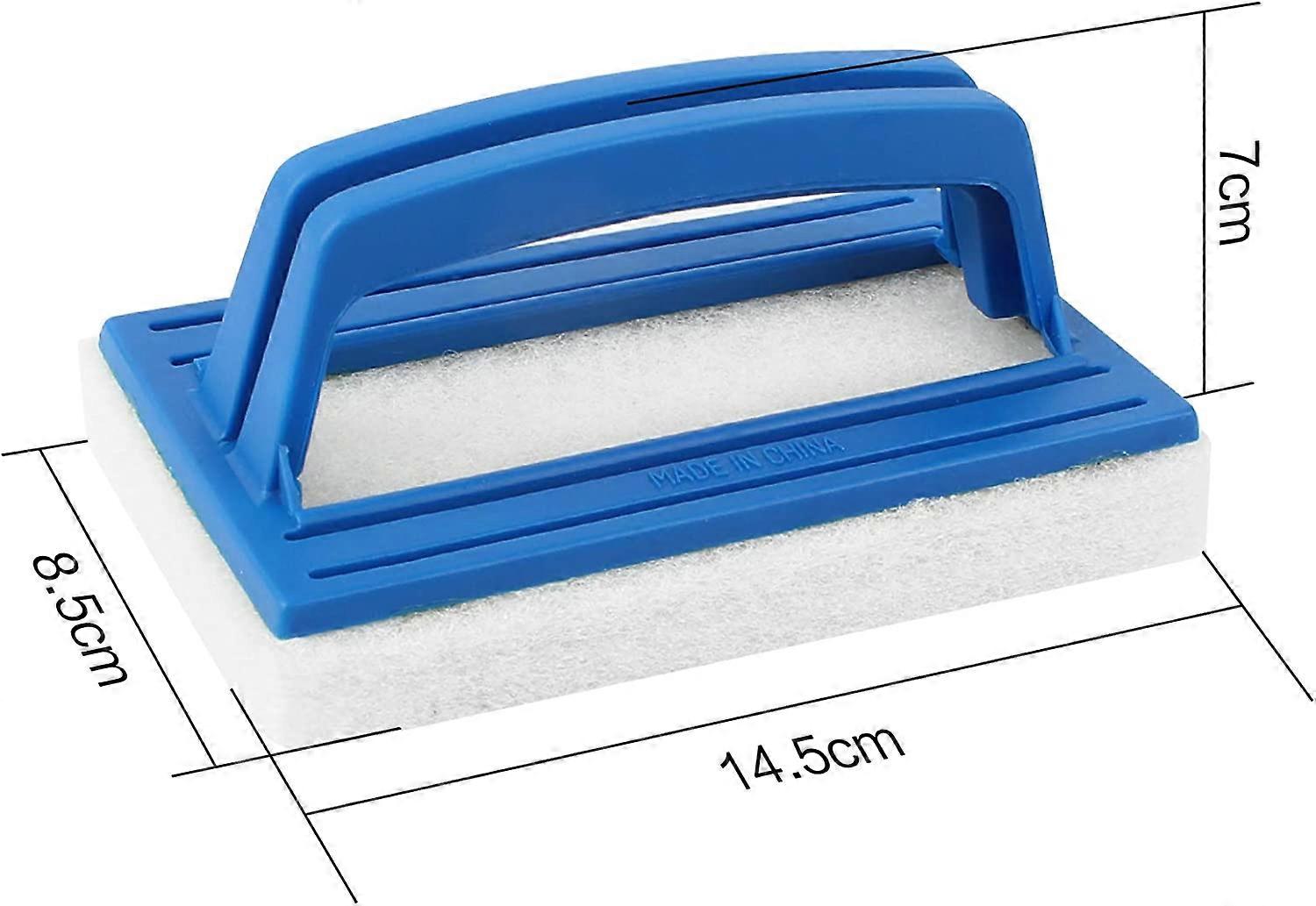 Pieces Pool Wall Brush, Sponge Pool Scrubbing Brush Soft Hot Tub Cleaning Brush Pool Sponge Cleaner with Handle (White)