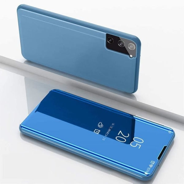 Full Body Protection Compatible with Samsung S21 FE Protection 360 Transparent Smart Case - Blue_max