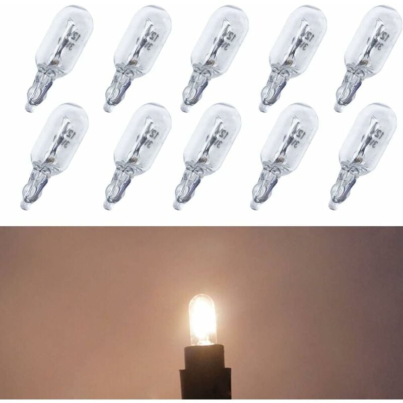 10pcs T6.5 Car Dashboard Bulb 3W Indicator Light 12V Side Lights Car Accessories
