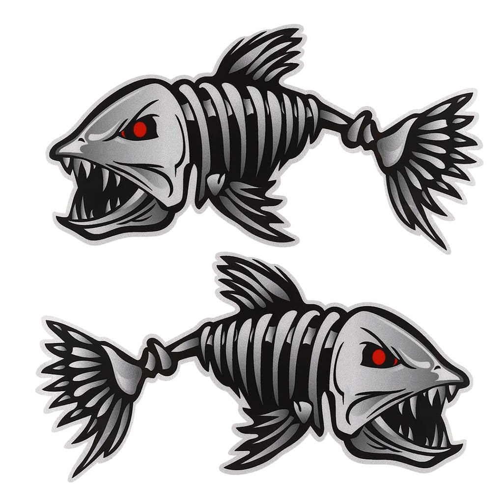 2pcs/set Fishing Boat Decals Sticker Car Decal Boat Decals for Kayak Fishing Car Reflective Decals Accessories 25*13cm