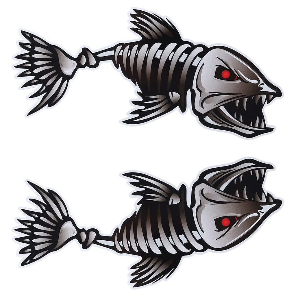 2pcs/set Fishing Boat Decals Sticker Car Decal Boat Decals for Kayak Fishing Car Reflective Decals Accessories 25*13cm