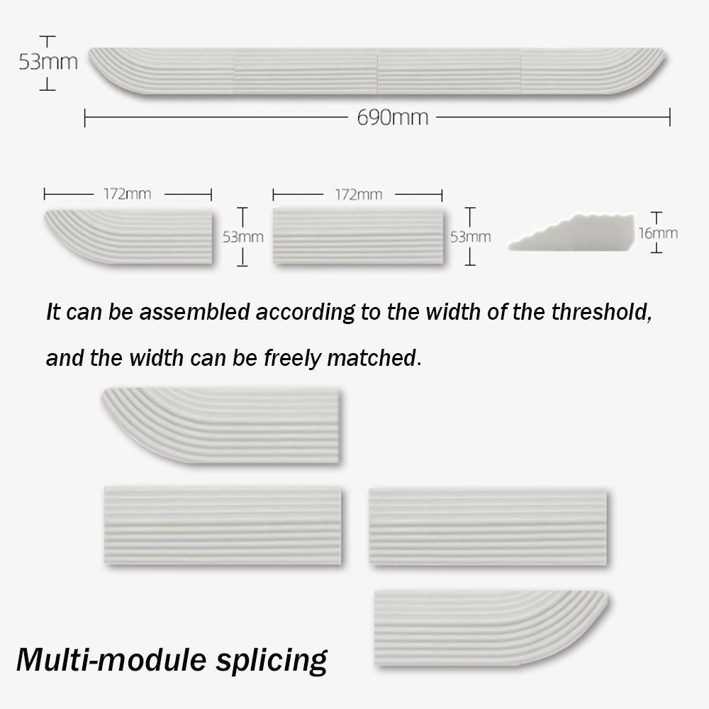 Threshold strip for robot vacuum cleaner, white