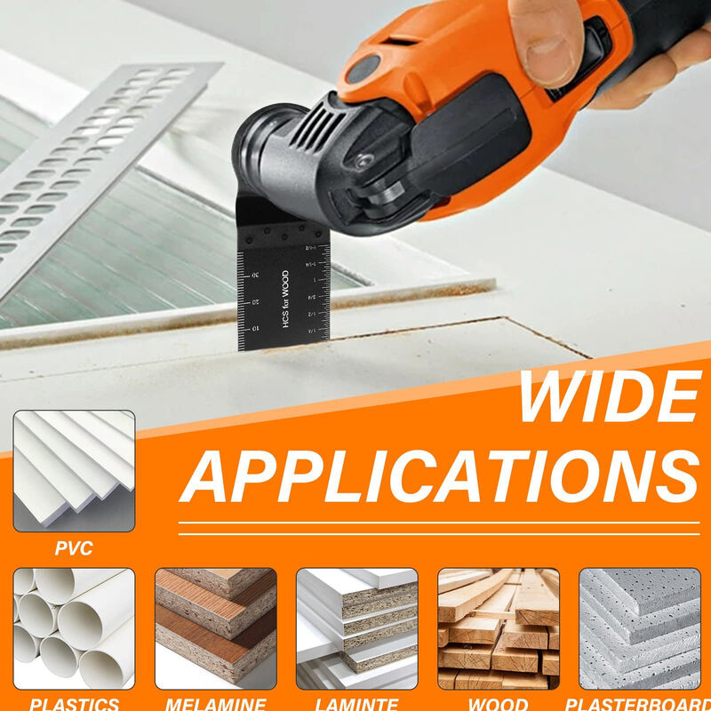 10pcs Oscillating Saw Blades, Oscillating Multitool Accessory Set, Universal Saw Blade for Dremel, Bosch, Makita, Fein