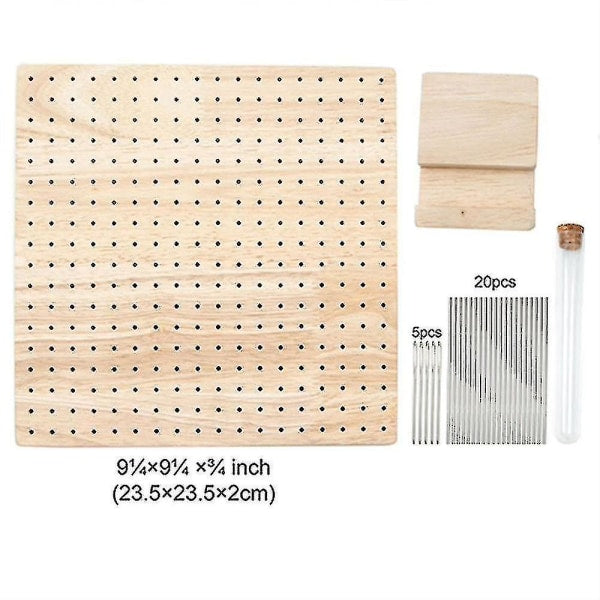 Boutique Wooden Crochet Blocking Board Knitting Blocking Mat with Bar Needles for Knitting & Crocheting