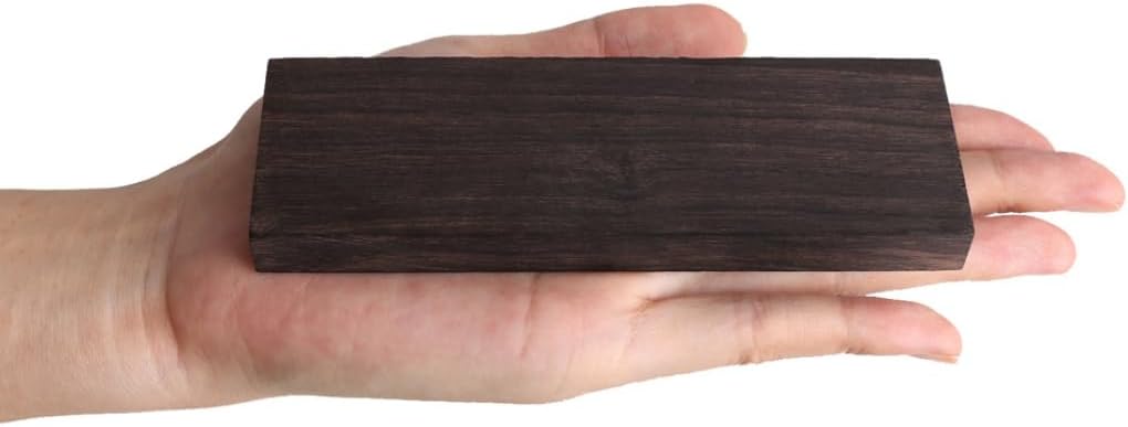 Wood blank ebony wood wood glossy fade-resistant musical instrument ebony blank DIY material 2 pcs