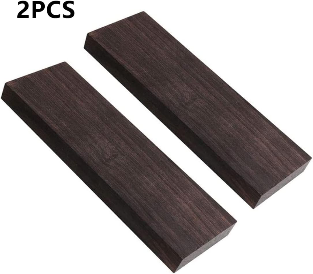 Wood blank ebony wood wood glossy fade-resistant musical instrument ebony blank DIY material 2 pcs
