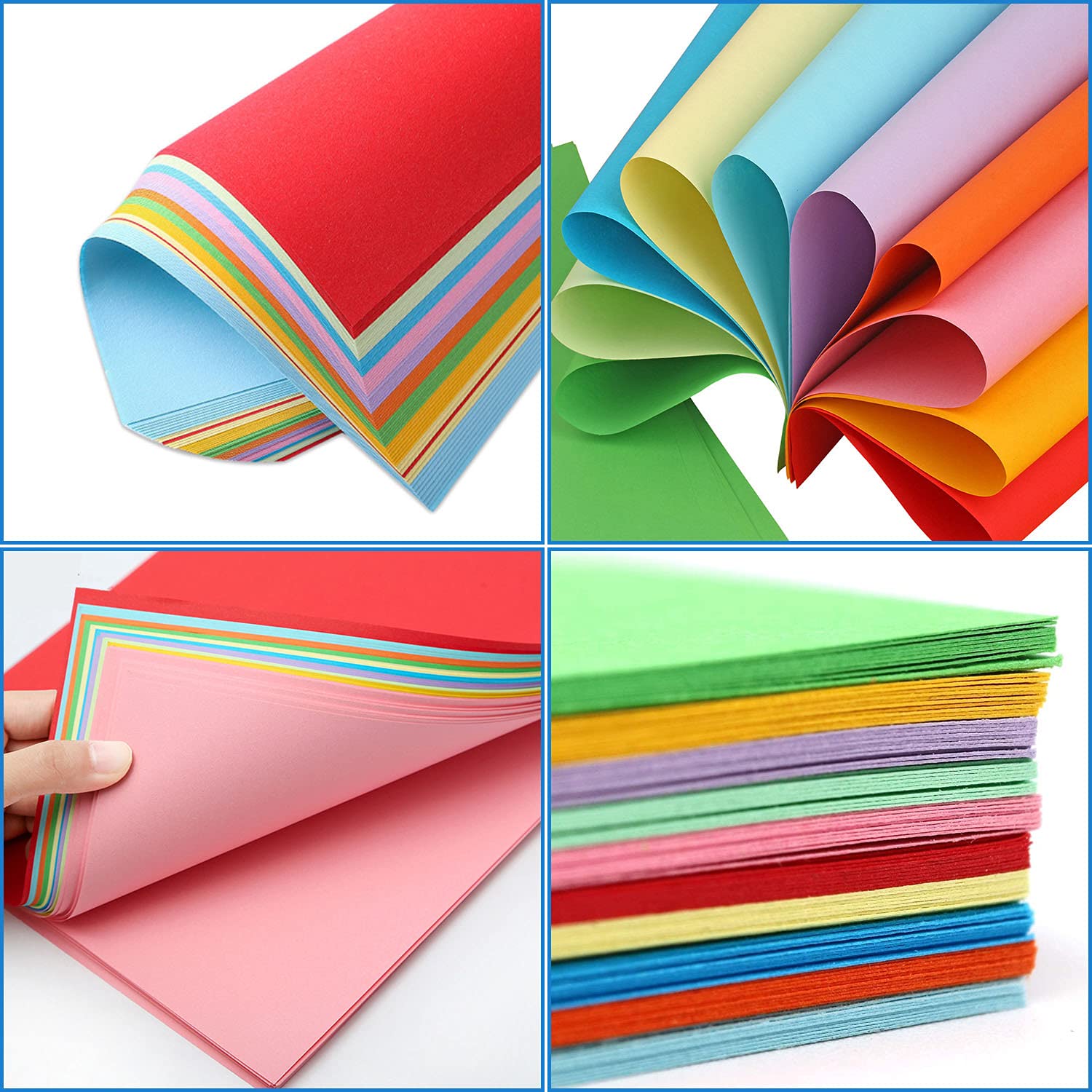 100 Sheets Colored A4 Paper 70g/m2 Handmade Paper for DIY Art