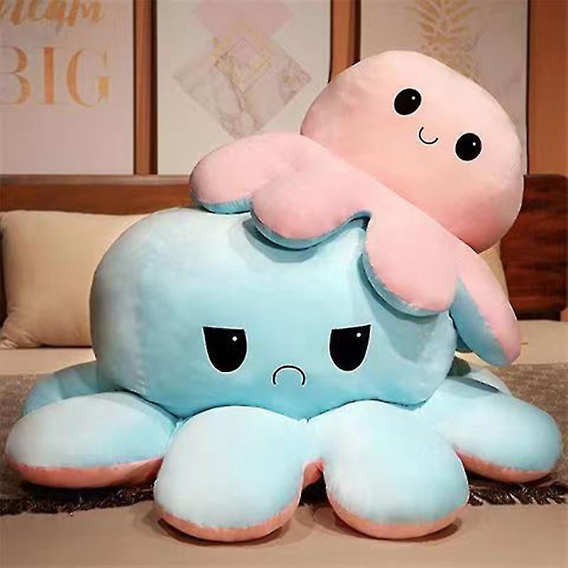 Double-sided blue octopus plush toy, large plush octopus pillow toy blue - Perfect Blue 90cm-max Blue 90cm