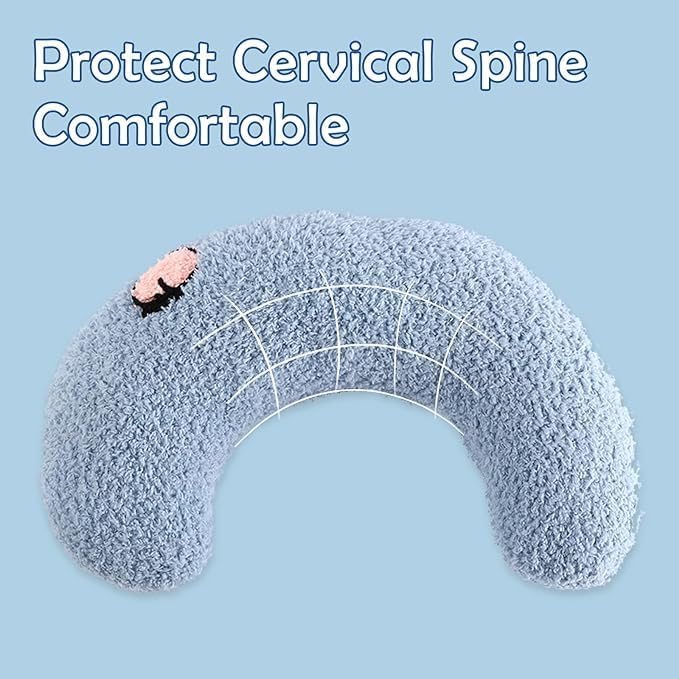 Cat Pillow, Soft Pet Toy, Soothing Cat Pillow for Dogs with Anxiety, U-Shaped Pillow, Dog Bed for Better Sleep and Comfort, Cat Plush Toy