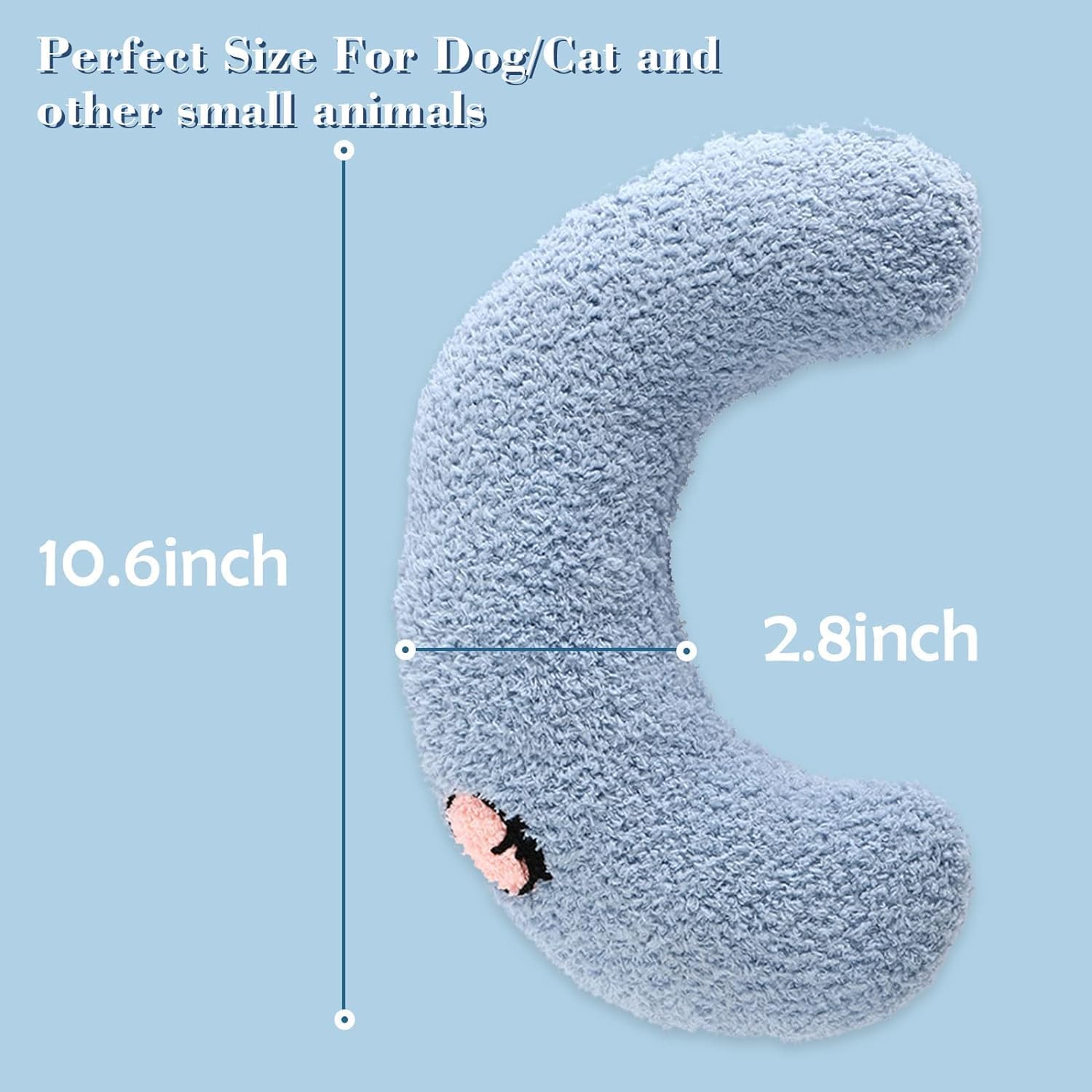 Cat Pillow, Soft Pet Toy, Soothing Cat Pillow for Dogs with Anxiety, U-Shaped Pillow, Dog Bed for Better Sleep and Comfort, Cat Plush Toy