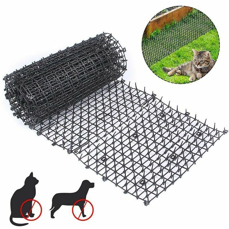 Anti-cat mat with barbed wire mesh garden anti-dog cat pet plastic anti-stick pet black 20028cm,Fonepro,de