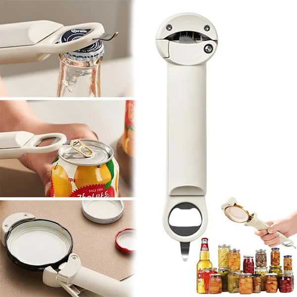 Multifunctional Telescopic Cap Opener - Adjustable Multifunctional Can Opener and Cap Holder for People with Weak Hands
