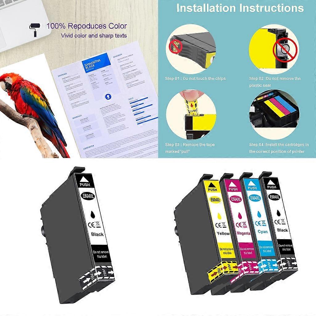 604XL Ink Cartridge for Expression Home XP-2200 XP-2205 Vivid Colors Ink