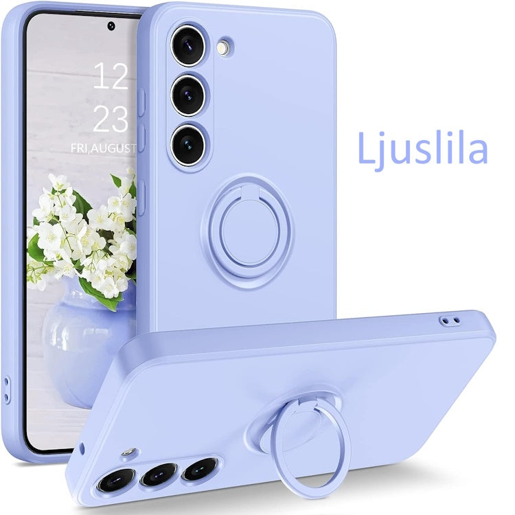 Samsung S23 - Choose Color Silicone Case Magnetic Ring Holder Green Green Green Green Green