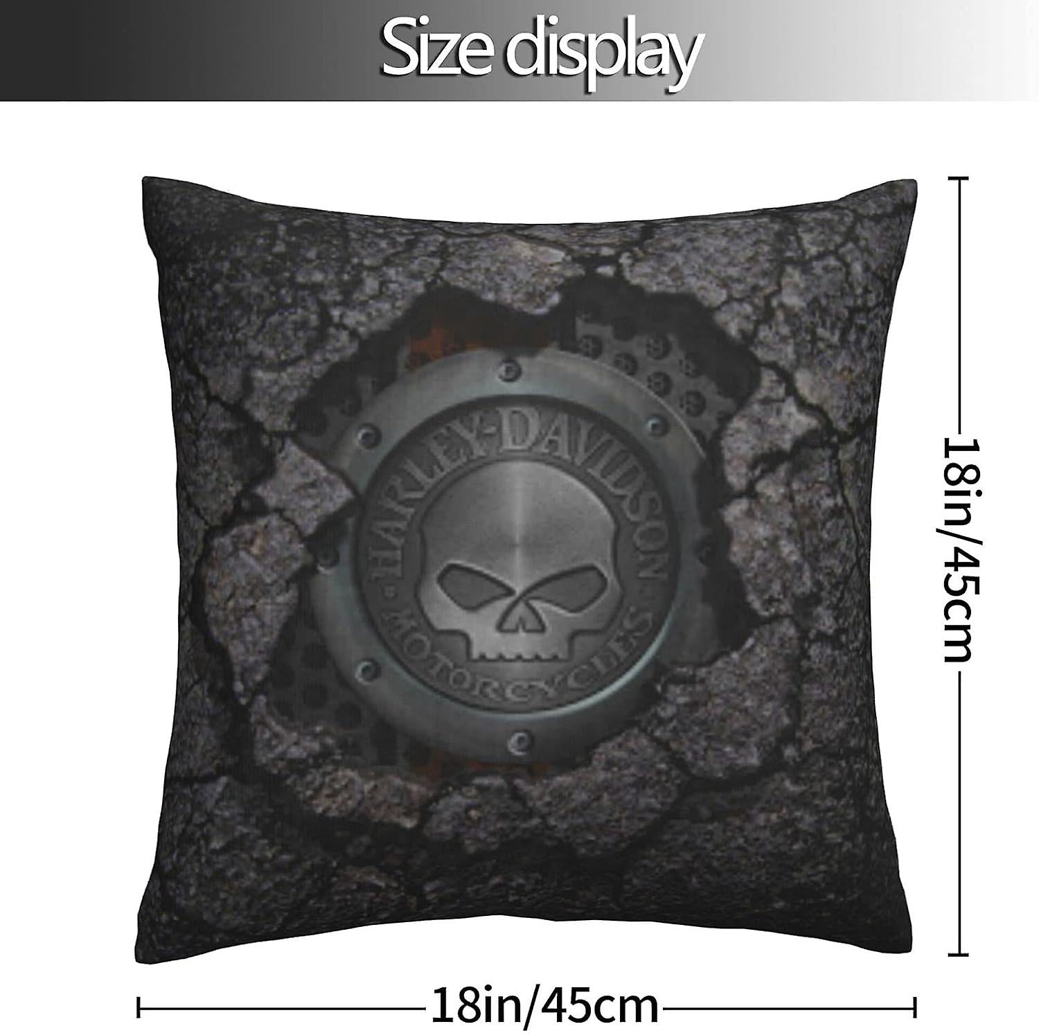 Decorative Pillowcase Harley Davidson Warm and Soft Pillowcase for Decorative Pillowcases in Bed Sofa Outdoor Cushion (H-400)