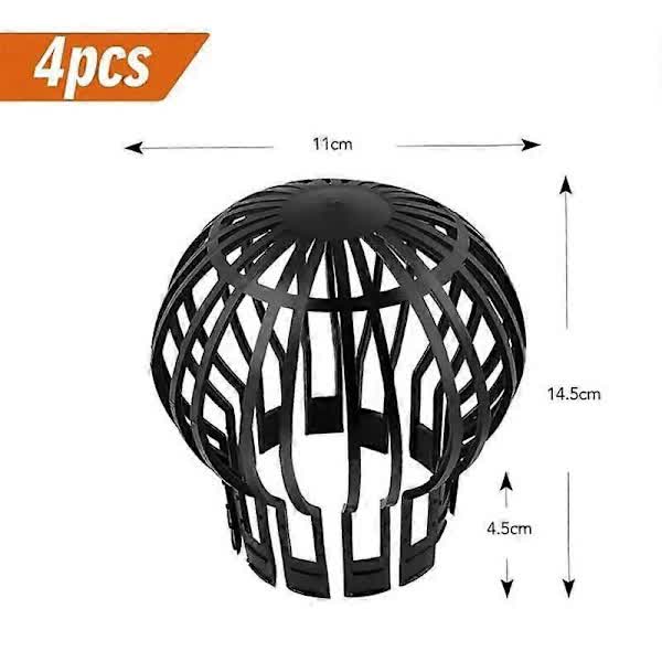 Set of 4 downpipe covers, gutter covers 145 x 11 cm - Brand - Black