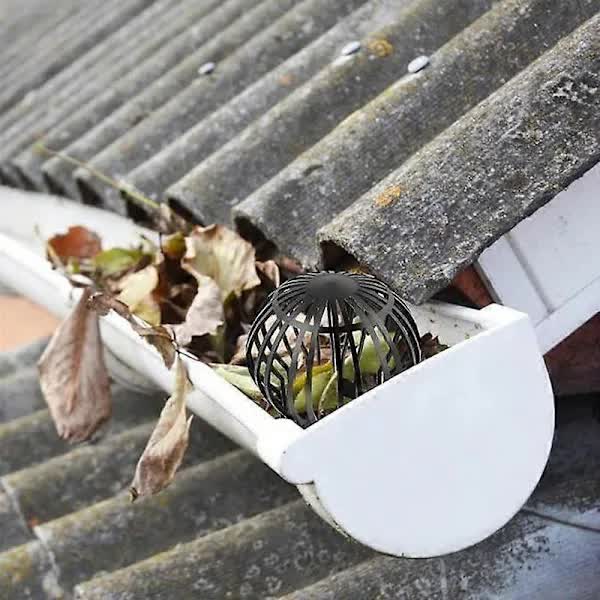 Set of 4 downpipe covers, gutter covers 145 x 11 cm - Brand - Black