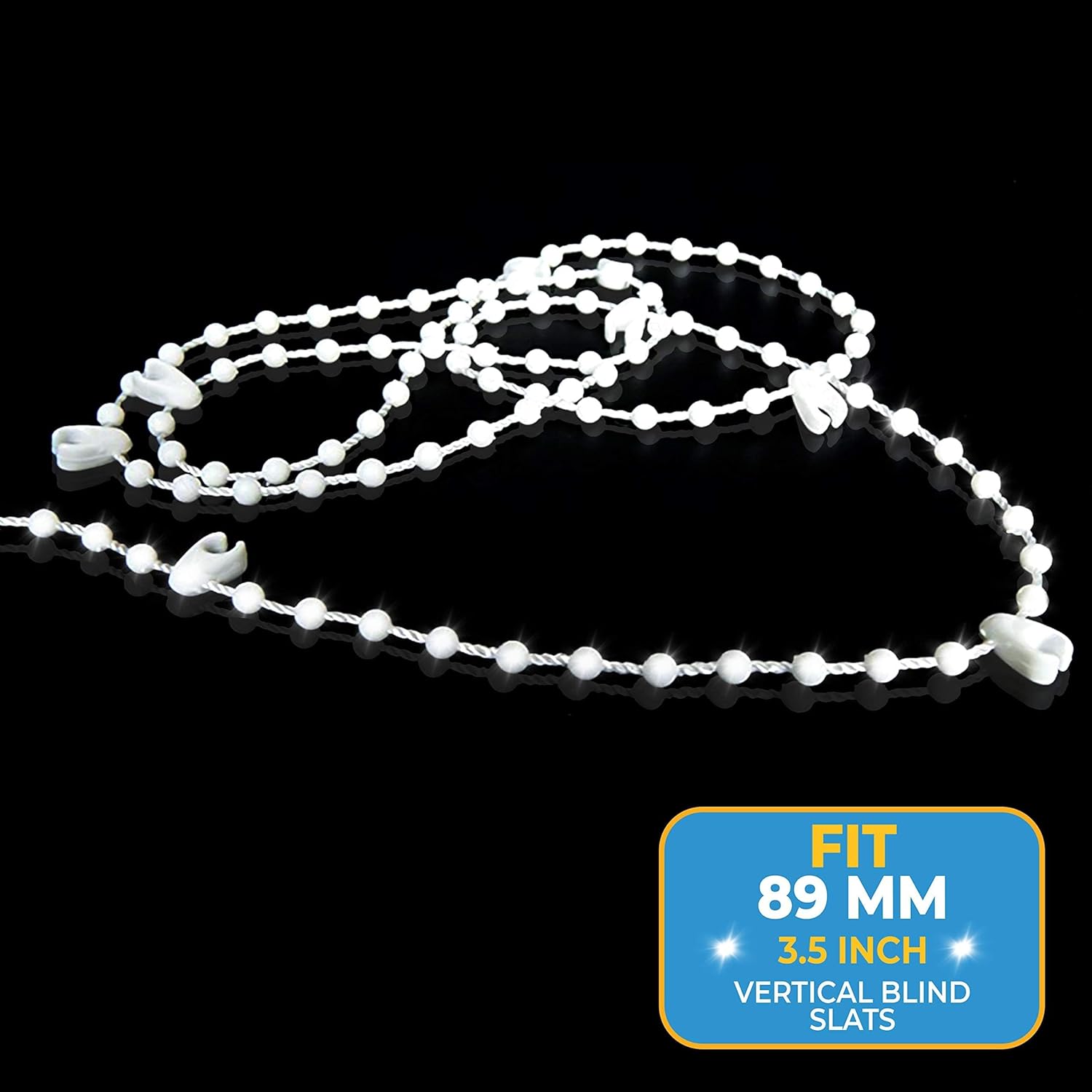 Bottom chain for vertical blinds for 89 mm slats, 20 meters, 200 clips—yux