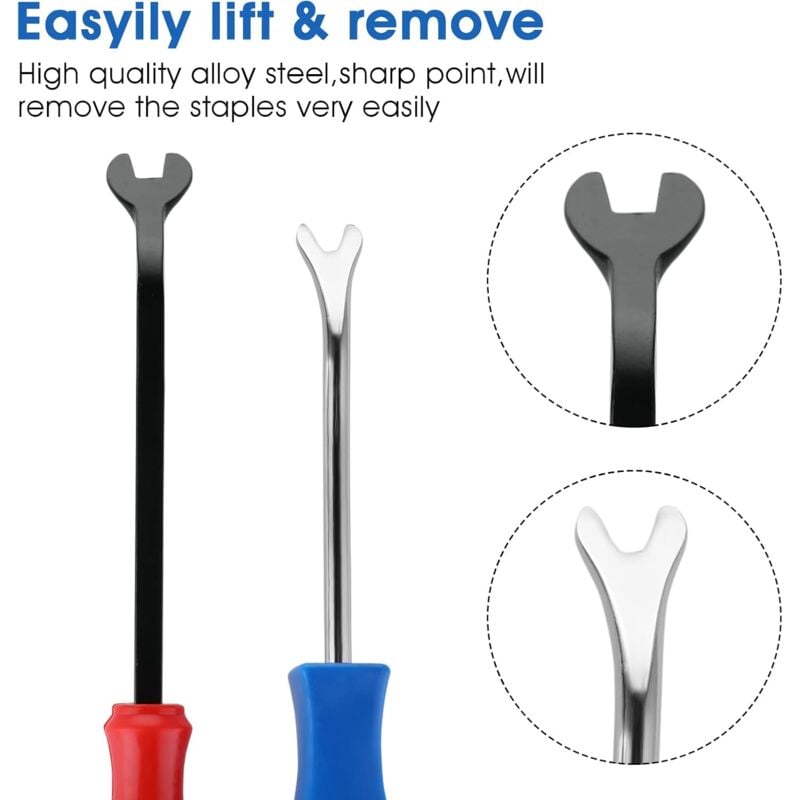 Furniture Staple Removal Tool, Staple Remover Heavy Duty Remover Nail Puller Removal Tool Furniture Nail Remover (2 pcs)