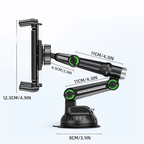 Car Tablet Holder Long Arm Suction Cup Mount for Pro Air 4-13 inch for Tablet SUV Truck Windshield Window Black