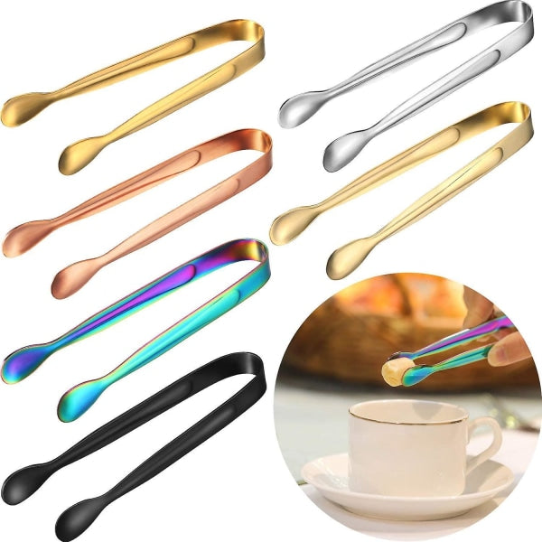 Sugar Clips, Candy Clips 6 pcs Multicolor Stainless Steel Ice Stick for Party Wedding Gifts Salad Bar and Kitchen