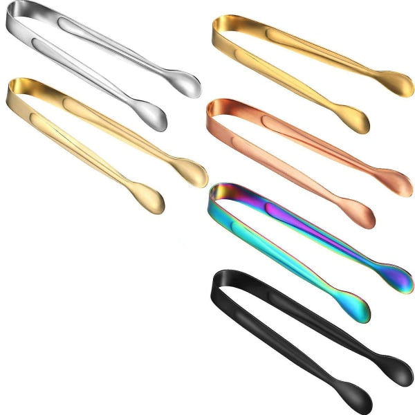 Sugar Clips, Candy Clips 6 pcs Multicolor Stainless Steel Ice Stick for Party Wedding Gifts Salad Bar and Kitchen