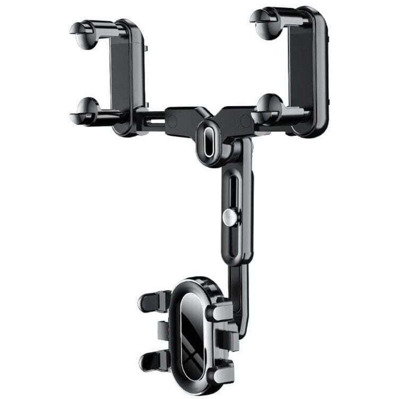 Car Rearview Mirror Phone Holder 360 Rotating Navigation Mount for Car