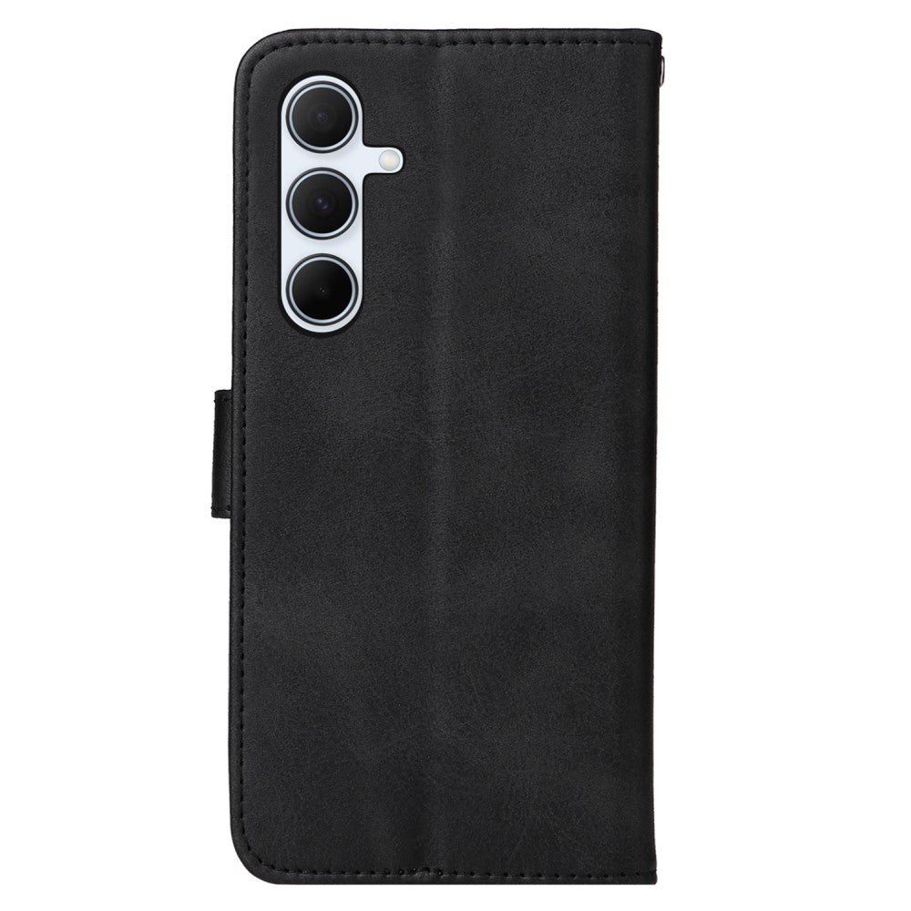 SKALO Samsung A56 5G PU Leather Wallet Case - Multiple Colors Black_max Black