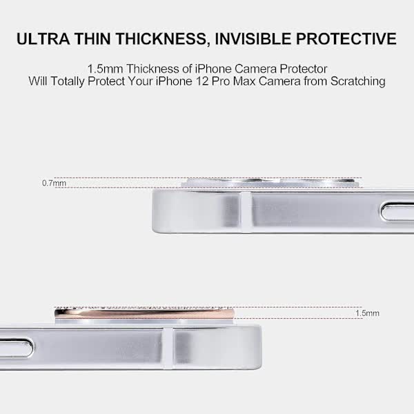 Bling Camera (Rose Gold) Back Cover for iPhone 12 Pro Max Camera, Diamond Protective Sticker Camera Lens Lens Cover for Apple iPhone 12 Pro Max