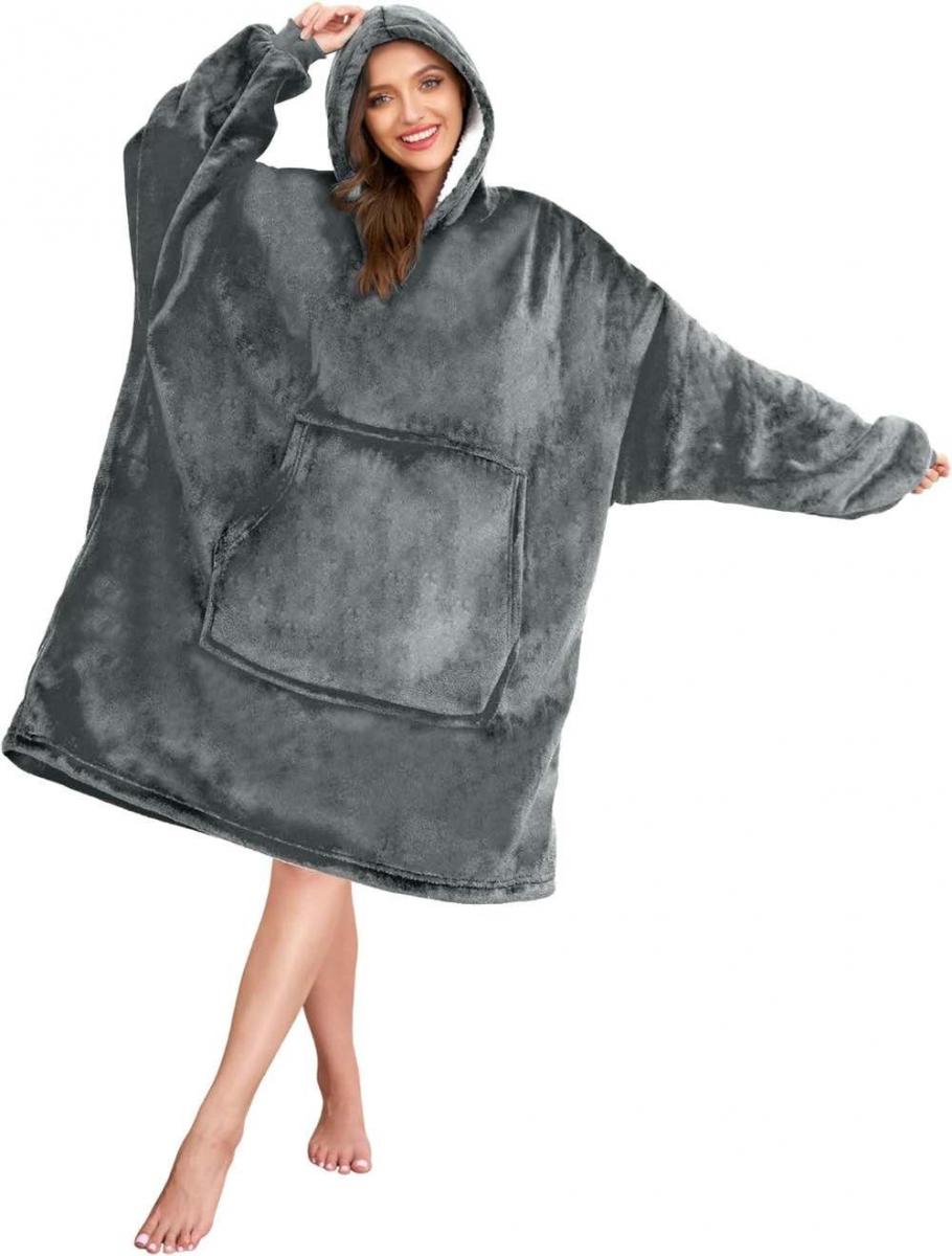 Snuggie Oversized Blanket Hoodie Dark Blue