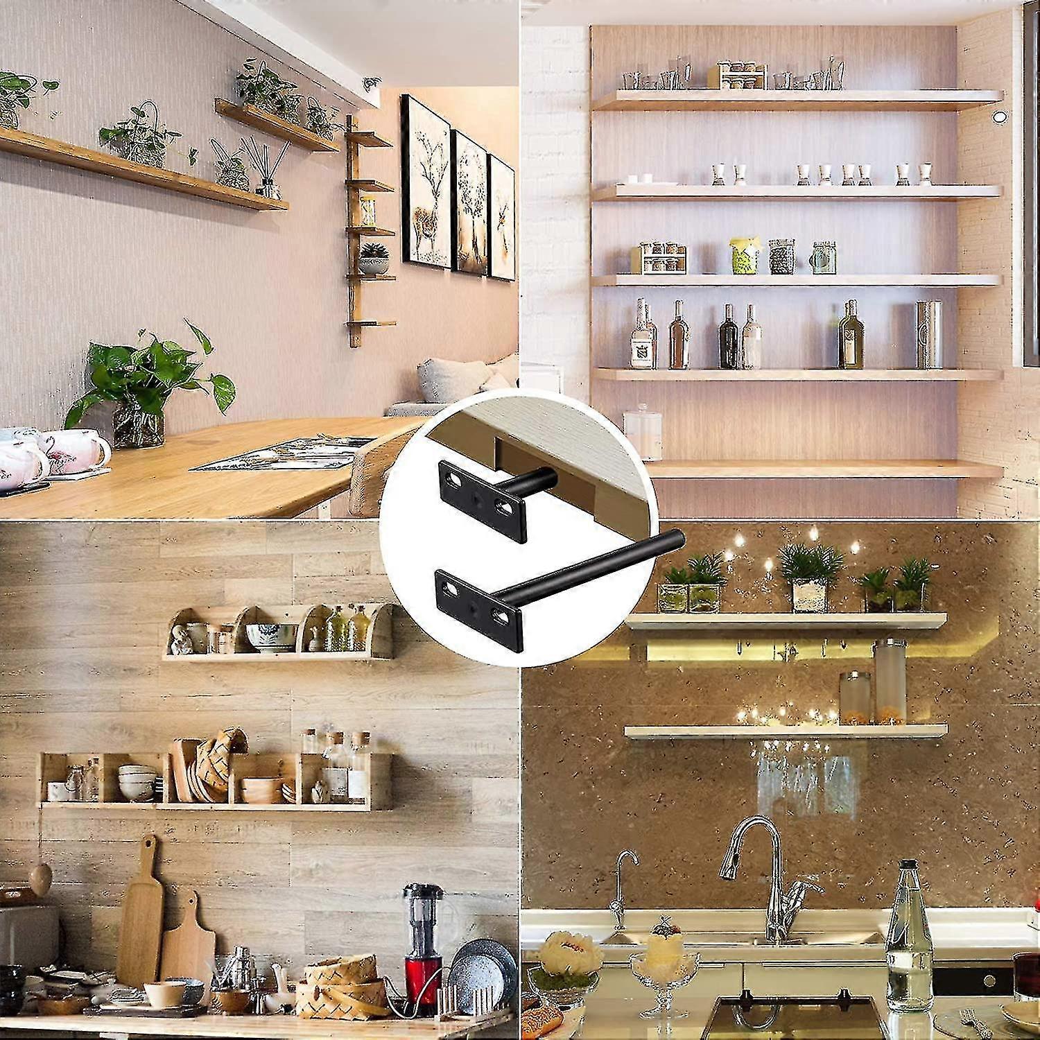 pcs Floating Shelf Bracket, Invisible Metal Shelf Bracket, Heavy Duty Hidden Shelf Bracket, Invisible Shelf Bracket for Wood