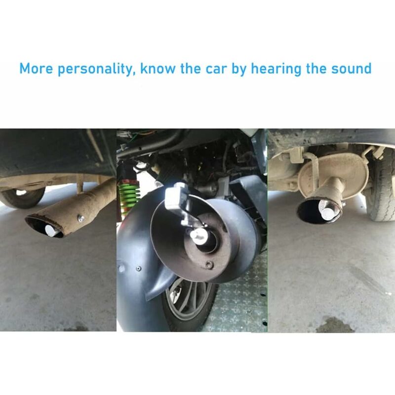 Universal Car Turbo Whistle Simulator, Aluminum Exhaust Whistle, Compatible with 56-85mm Pipe Diameter