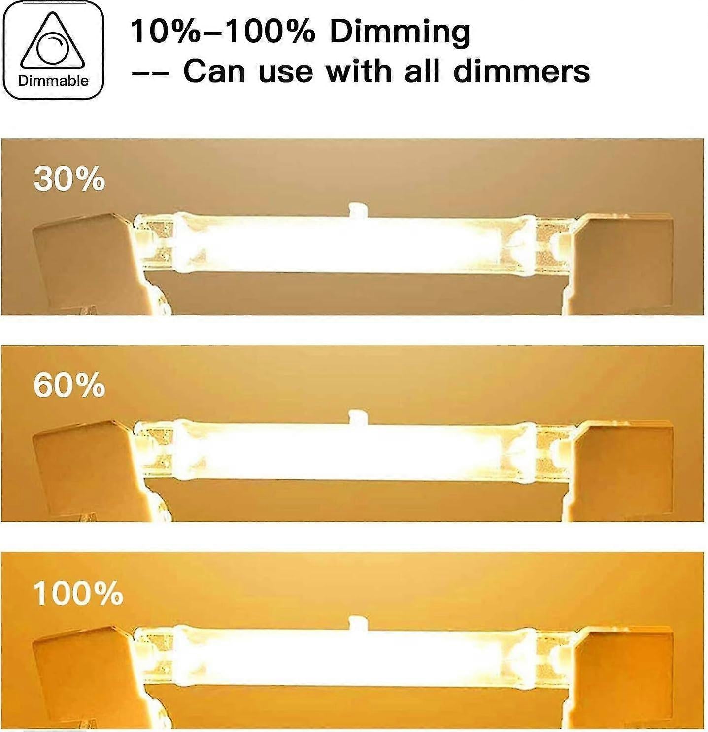 Set of 5 R7s Halogen Bulb 78mm 80w 230v, R7s Halogen Rod 78mm, R7s Halogen Bulb Dimmable Halogen Rod Bulb For Construction Site Floodlights