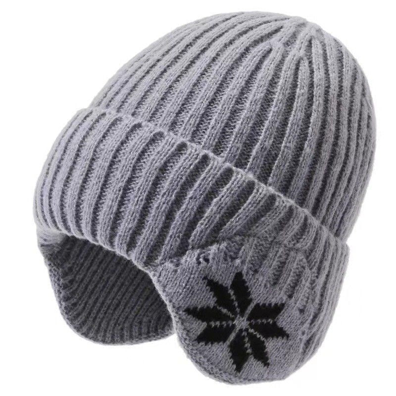 Winter Thick Fleece Lined Ear Protection Hat - Thermal Knit Beanie for Men Women - Warm Skull Cap for Cycling Outdoor Running - Dark Gray